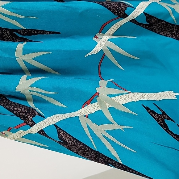 Jaff Carole Anderson Coordinated Set Skirt Blouse Abstract Vintage Blue … - Picture 8 of 9